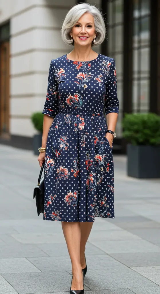 Embrace Color and Print- 60 years old women
