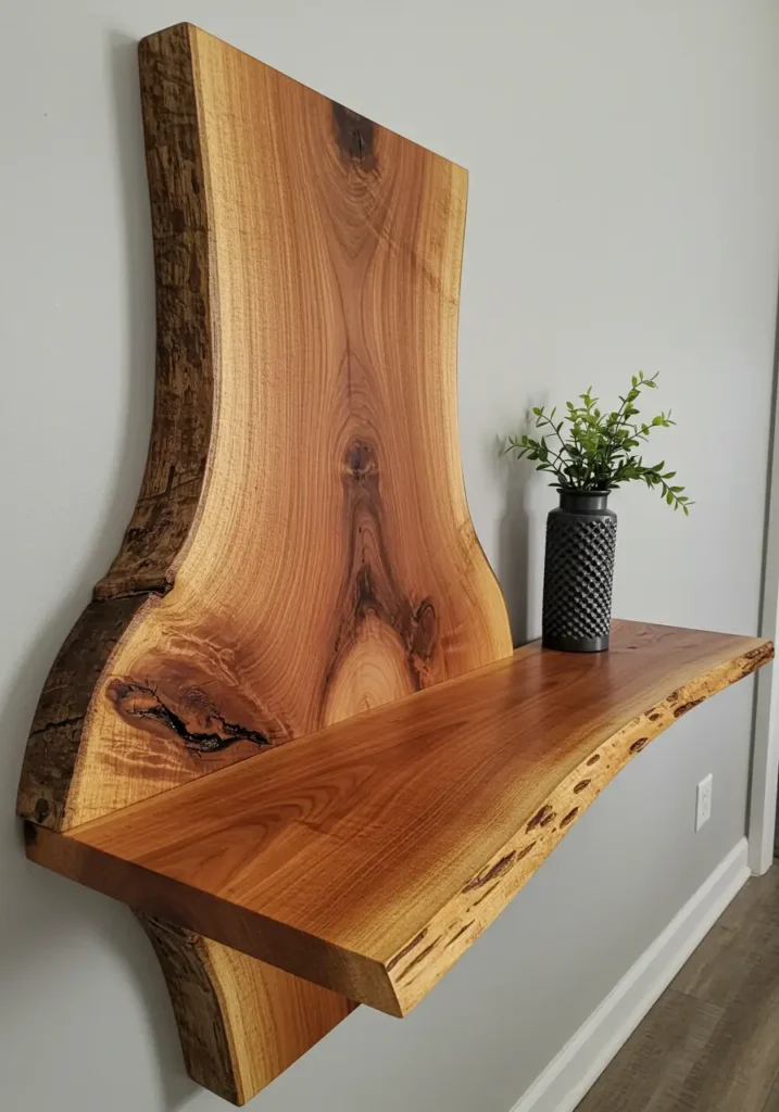 Live Edge Wood Shelf