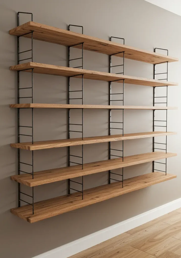 Multi-Tiered Floating Shelves with Hidden Support