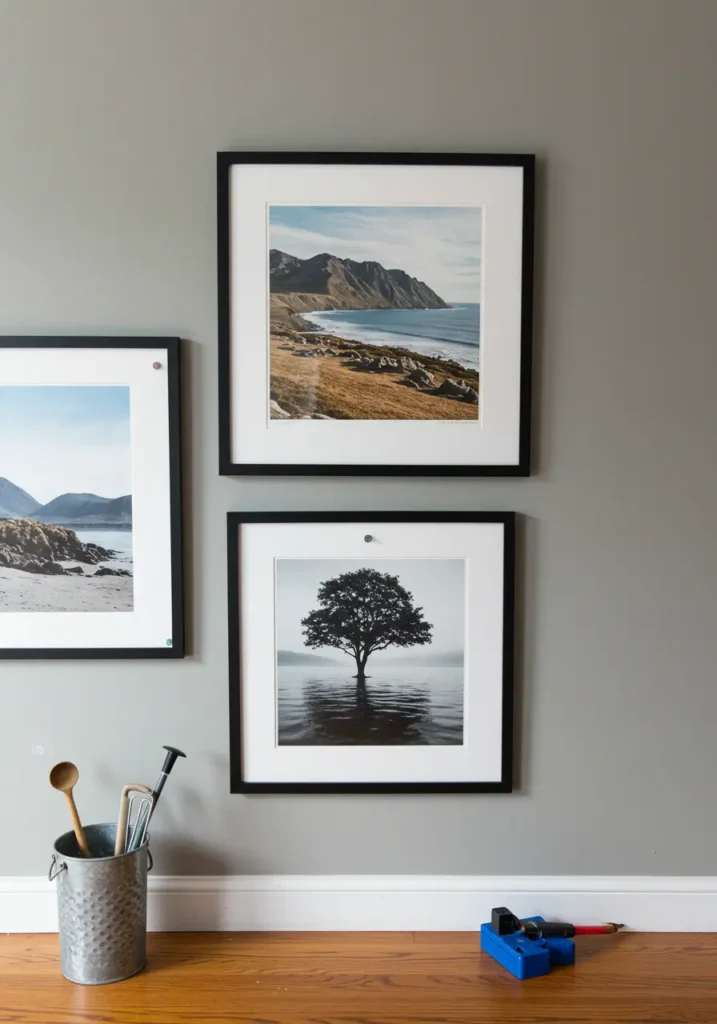 Gallery Wall Layout Issues-Weak Anchors or Damaged Drywall
