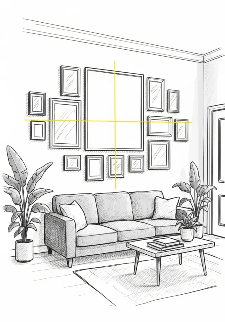 Gallery Wall Layout Sightlines