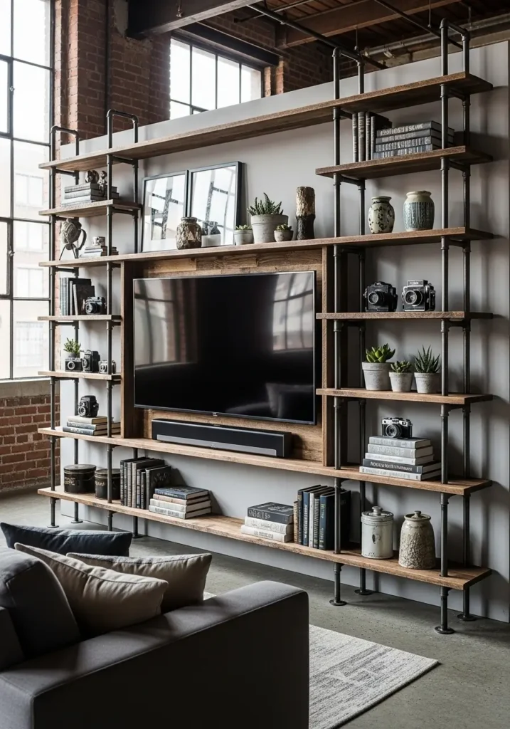 Industrial Pipe Shelving