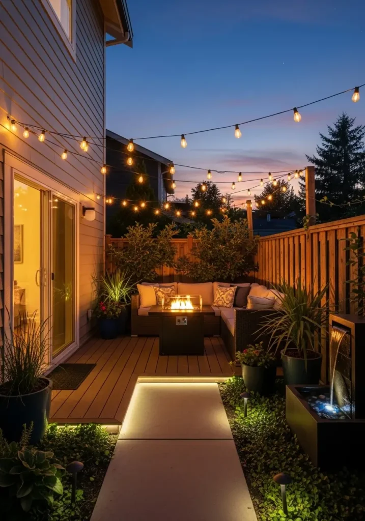 Layered Lighting Approach- small backyard
