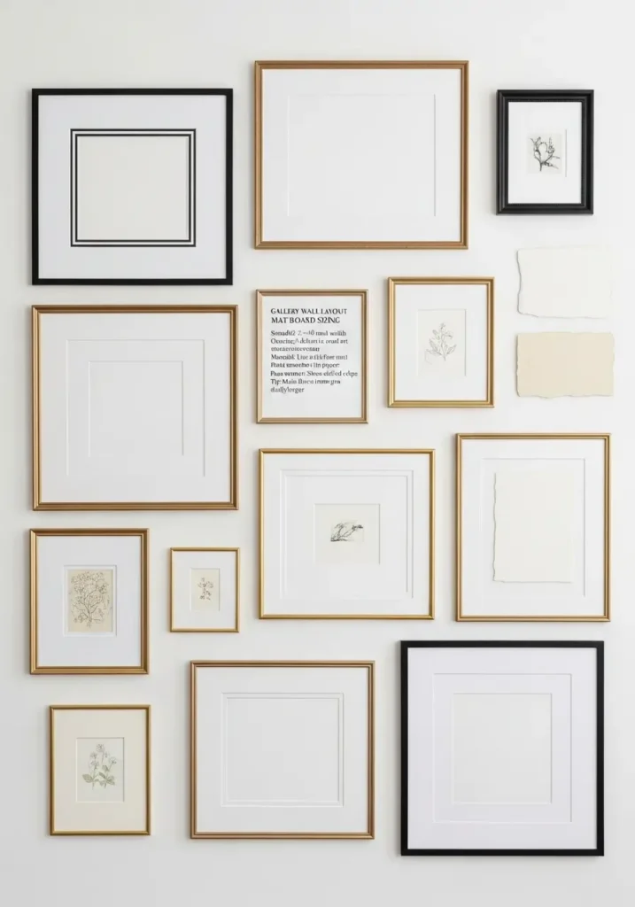 Mat Board Sizing- Gallery Wall Layout