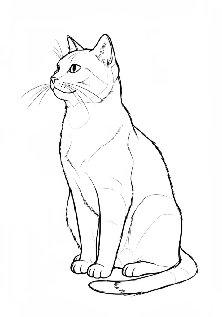 Sitting Cat Profile