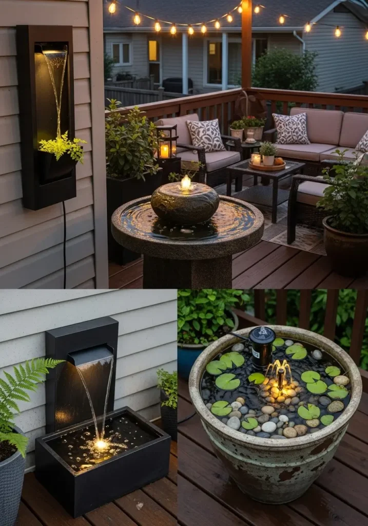 Small-Space Water Feature Options- small backyard