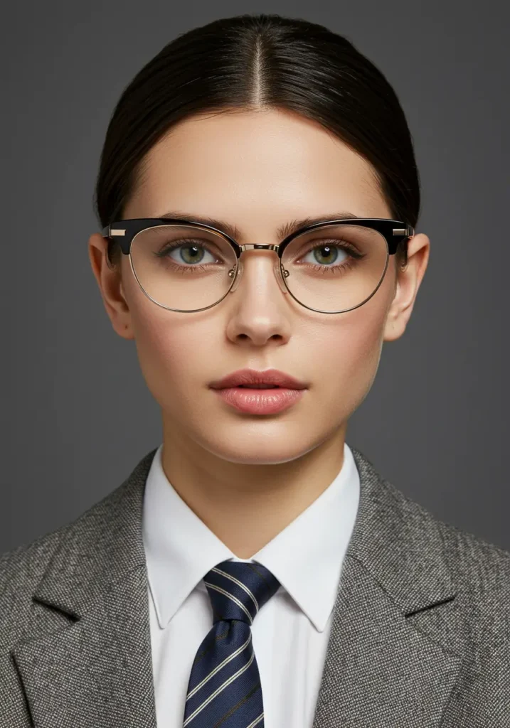 Half-Rim Clubmaster Cat-Eye