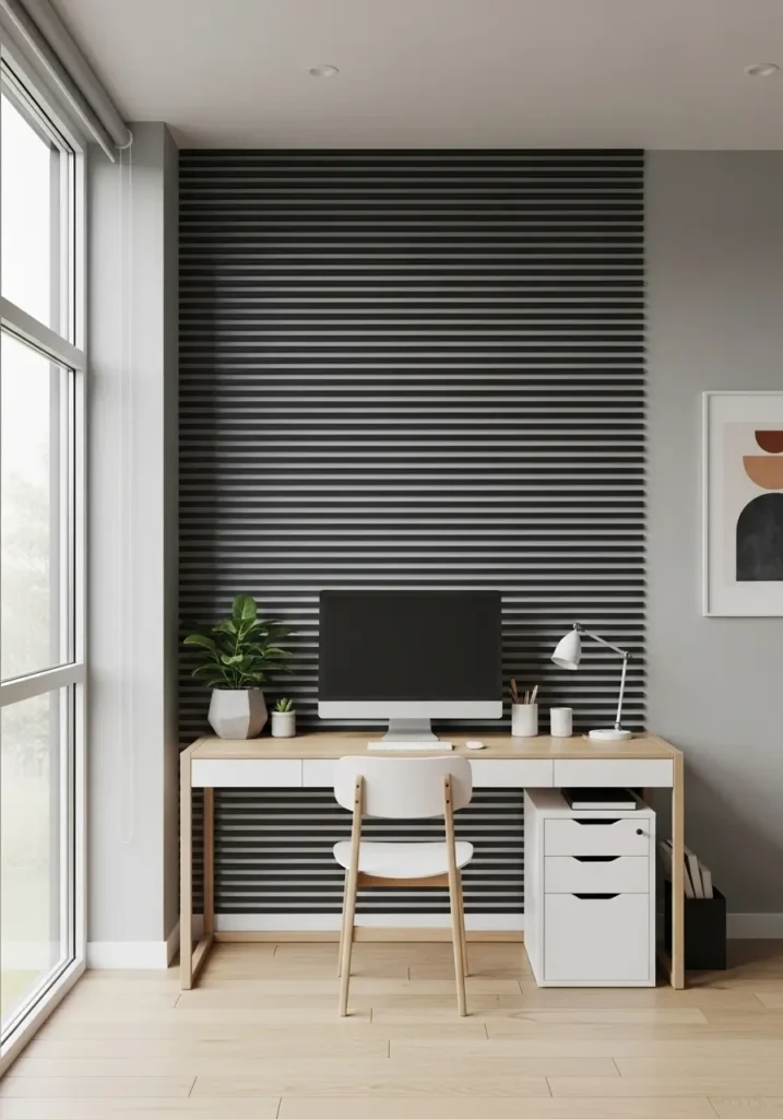 2025 Trending Materials- office accent wall