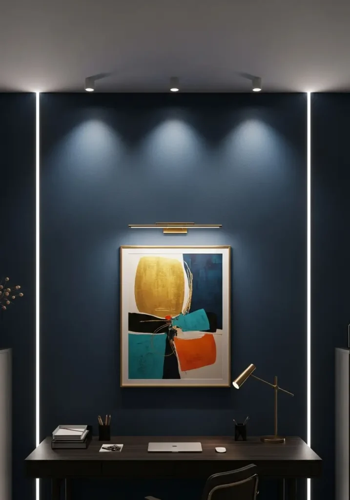 Accent Lighting- office accent wall