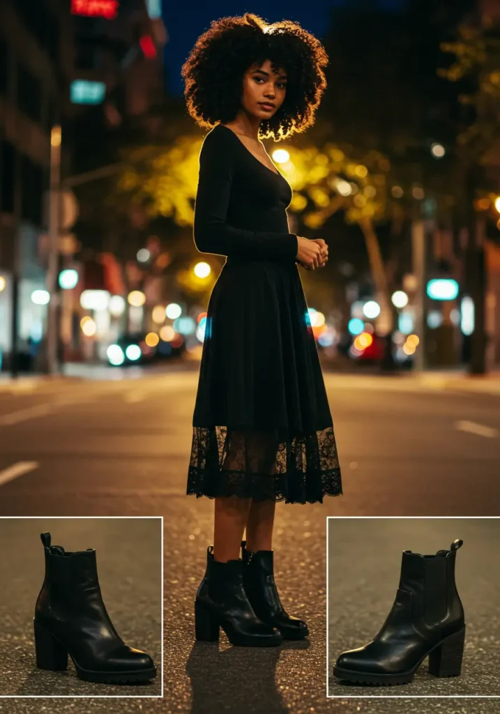 Date Night- black boots for women