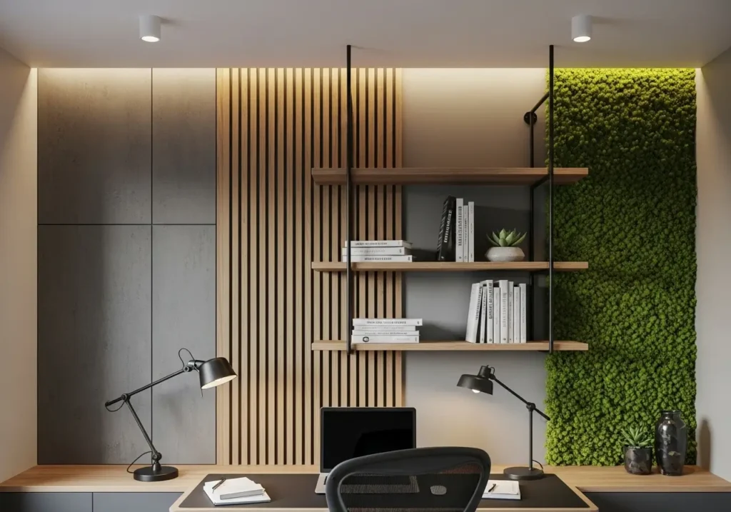 Essential Materials and Textures for Modern Office Accent Walls