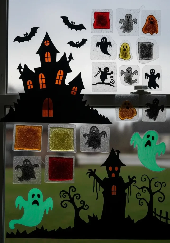 Gel Clings and 3D Effects- Diy halloween