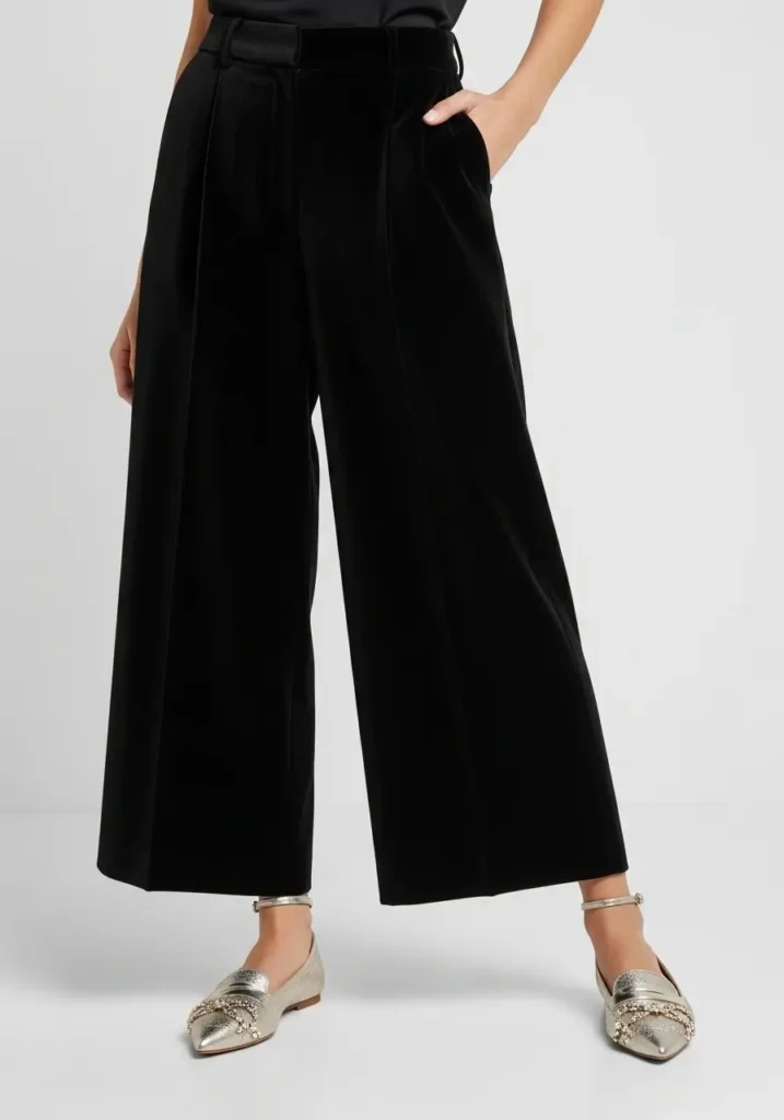 Leverage the Power of a Statement Shoe-Wearing Wide-Leg Pants