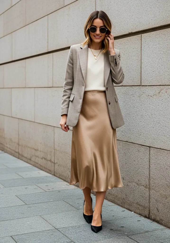 Silk Sophistication- Business Casual Outfits