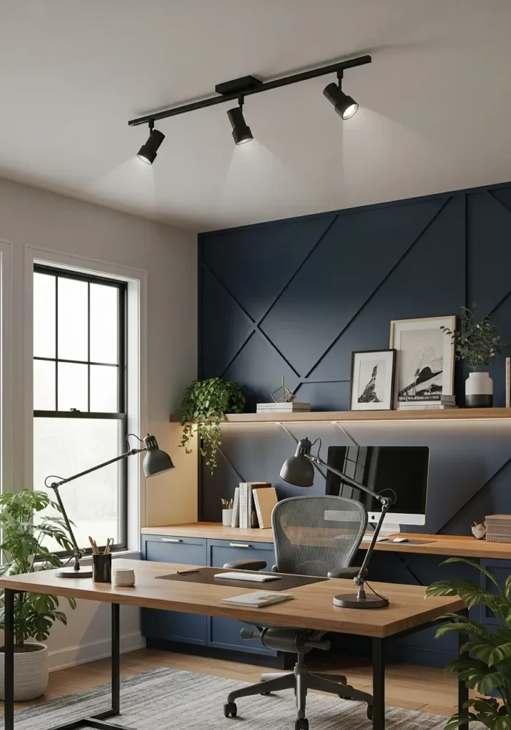 Task Lighting- office accent wall