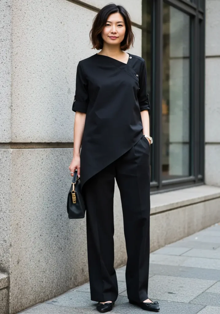 The Asymmetrical Power Ensemble- Business Casual Outfits
