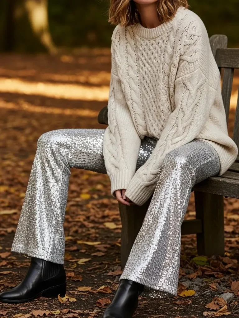 Chunky Knit Contrast